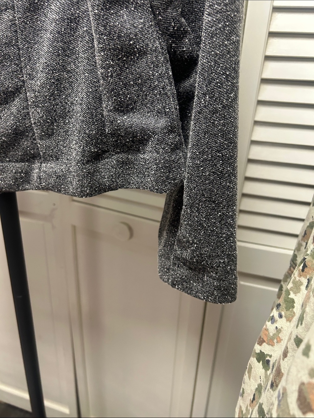 Catherine Malandrino Silver Sparkle Asymmetrical Bomber Jacket - Picture 4 of 7